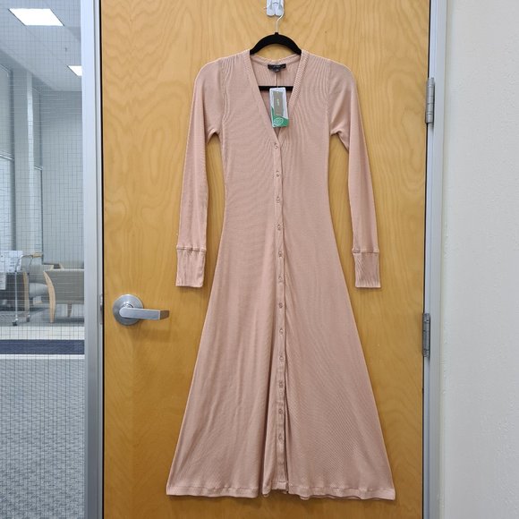 J. Crew Dresses | J. Crew Nwt Ribbed Knit Midi Dress S | Color: Tan | Size: S | Minh026's Closet